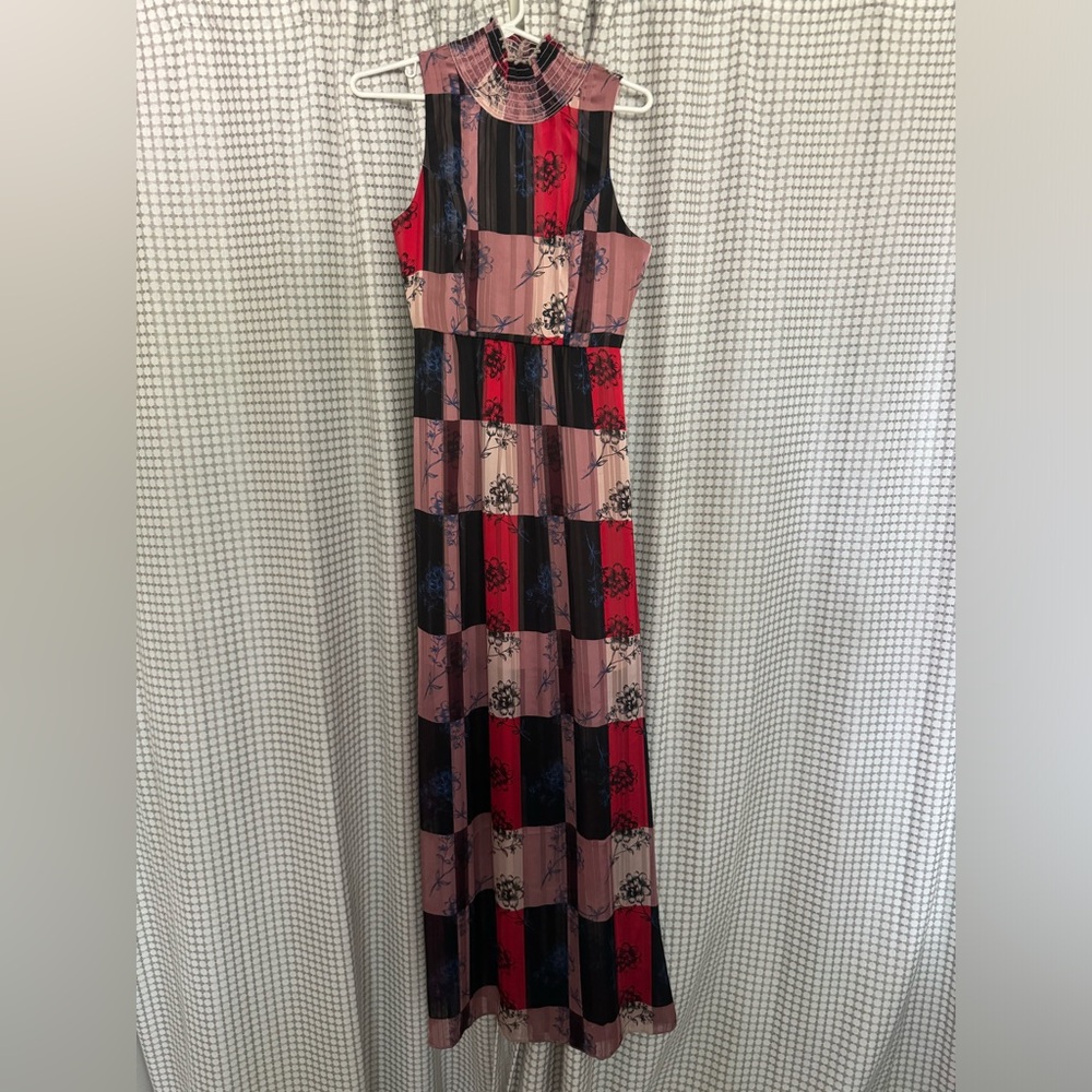 BCBGeneration Plaid Floral Maxi Dress - Picture 3 of 5